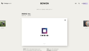 Css Design Awardsにて Special Kudos を受賞いたしました Indig Inc 株式会社インディグ